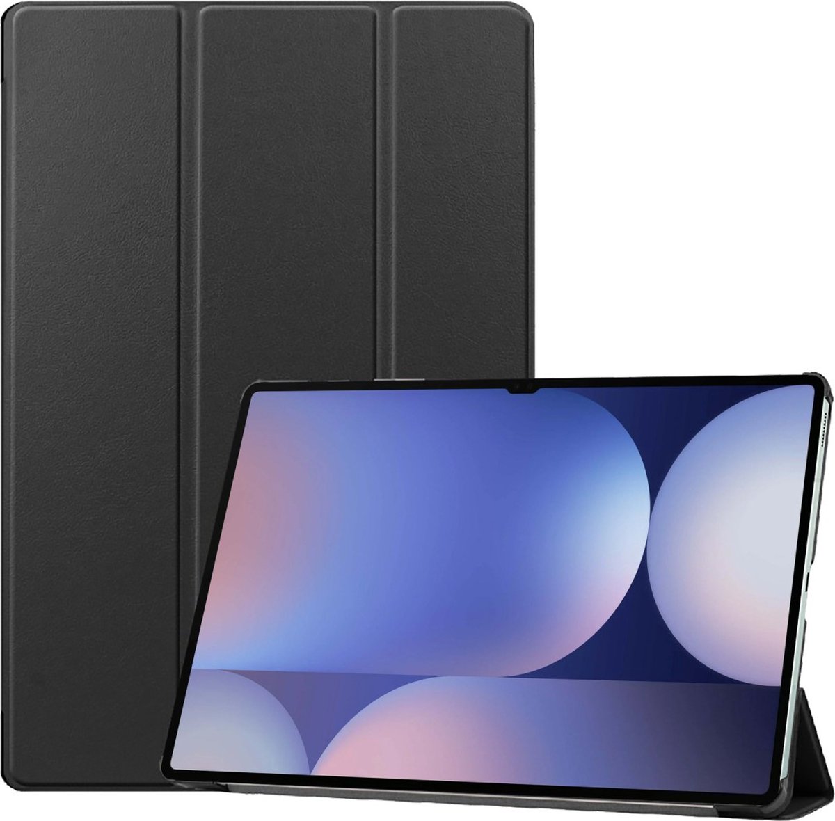 Just in Case tablet Hoes geschikt voor Samsung Galaxy Tab S10 Ultra / Tab S9 Ultra 14.6 inch - TriFold Bookcase - Zwart