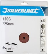 Feuilles abrasives en velcro perforé de 225 mm, 10 cv. Grain de 120