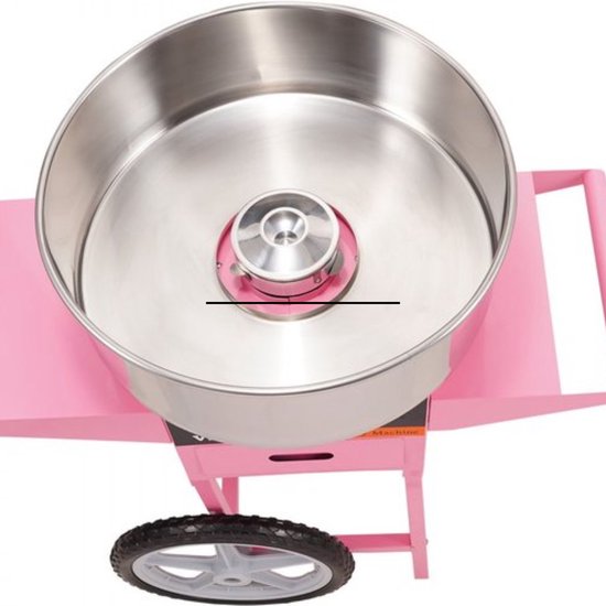 VEVOR Elektrische suikerspinmachine, 1000 W, commerciële suikerspinmachine met deksel, roestvrijstalen kom, suikerschep, lade, perfect voor familiefeesten, rood