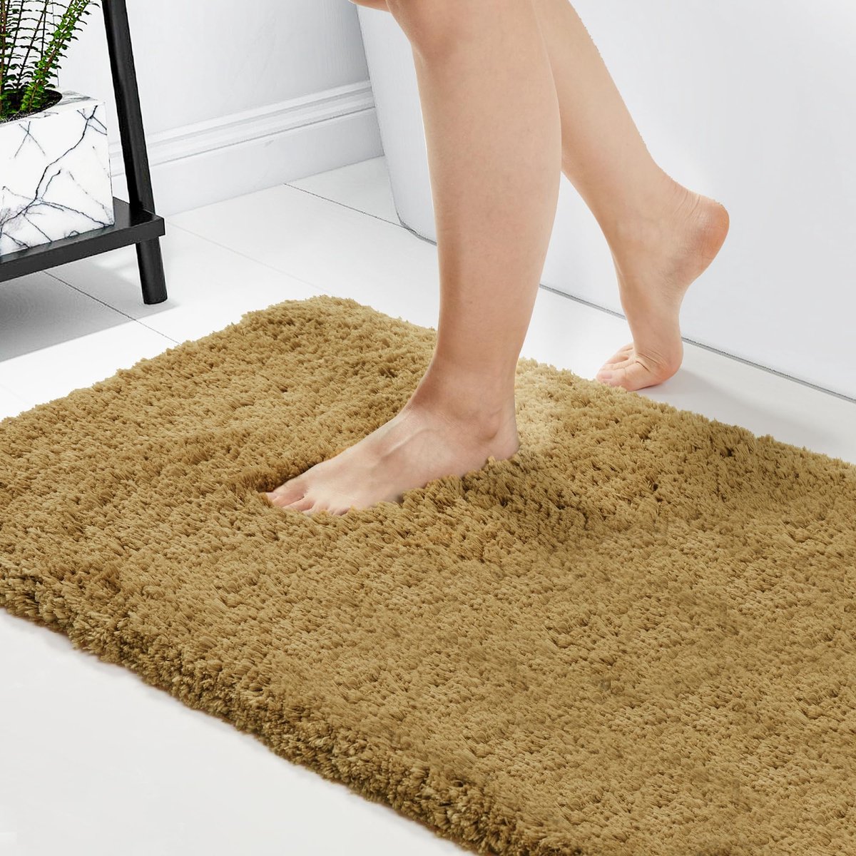 La'Moussawi ® Superzachte Antislip Badmat met Hoog Absorptievermogen voor Badkamer en Woonruimte, 40 x 60 cm, Taupe