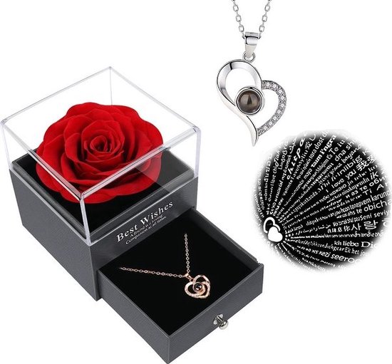 Collier Pendentif Coeur - Cadeau Anniversaire Ou Fête Des Mères - Couleurs Rouge, Blanc, Bleu