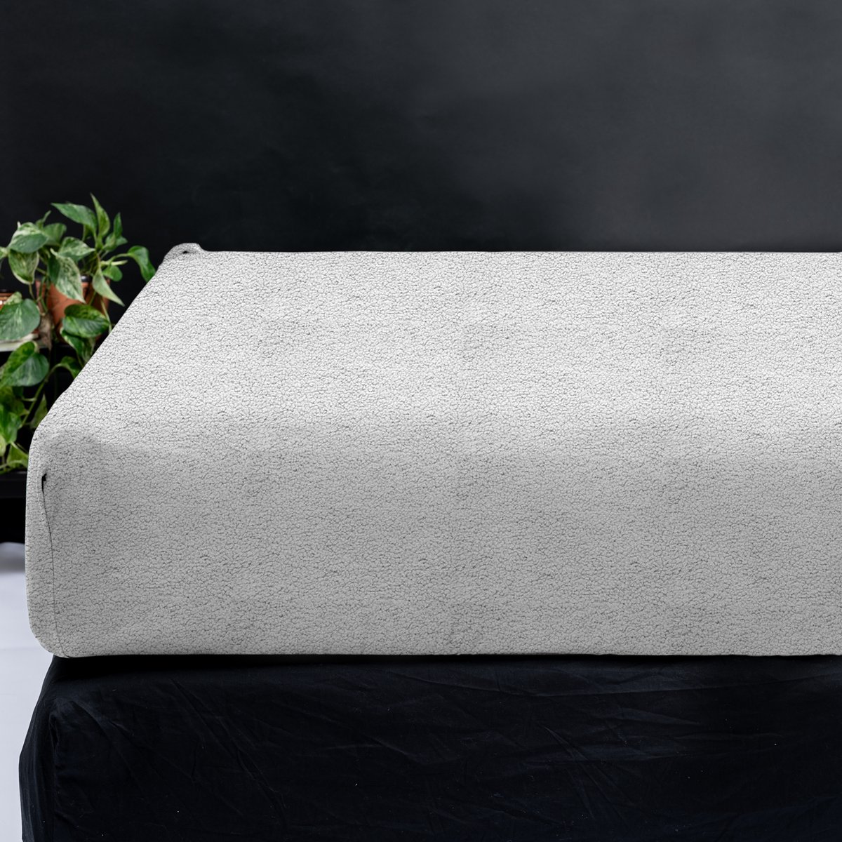 Sleeptime Teddy Hoeslaken - Superzacht en Warm - Eenpersoons 90x200 cm - Hoekhoogte 30 cm - Grijs