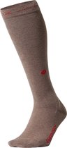 STOX Energy Socks Cotton Everyday Sokken Dames - Compressiekousen - Bruin / Rood - Katoen Compressie Sokken - Naadloos - Steunkousen - Maat: 36-38
