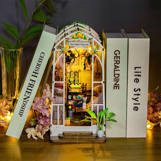 DIY Book Nook Kit Tuinhuis - Miniatuurhuis voor kinderen en volwassenen