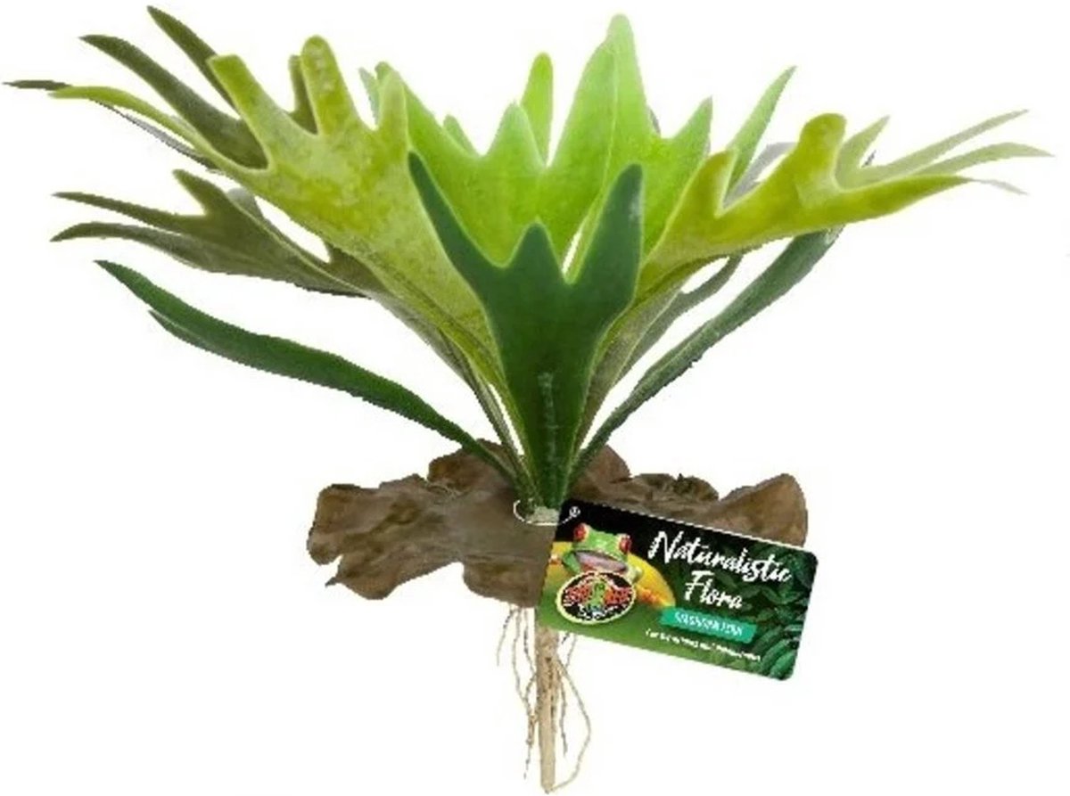 Zoo Med Staghorn Fern kunstplant 24 cm voor tropisch reptielenterrarium