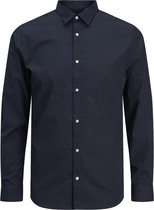 JACK&JONES PLUS JJJOE SHIRT LS PLAIN PLS Heren Overhemd PLUS - Navy Blazer