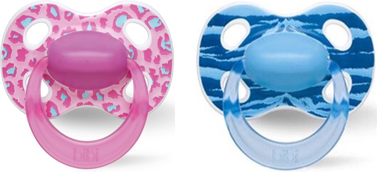 Goedkoopste Bibi Happiness - Fopspeen - Wild Baby - BPA vrij - 6-16 maand - 2 stuks