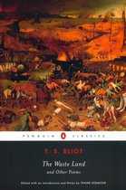 Boekcover van T. S. Eliot's "The Waste Land and Other Poems" met een schilderij van een apocalyptisch tafereel.