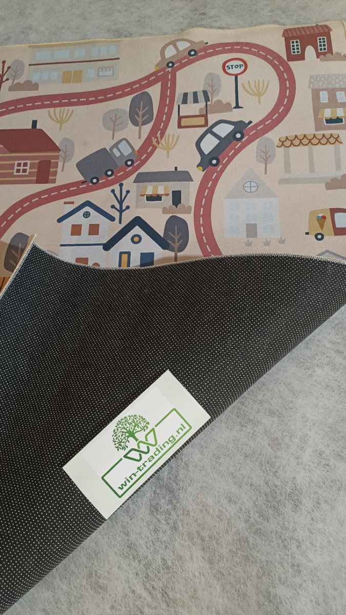 speelkleed - 100 x 150cm - speeltapijt -antislip en wasbaar - village road — afbeelding 4