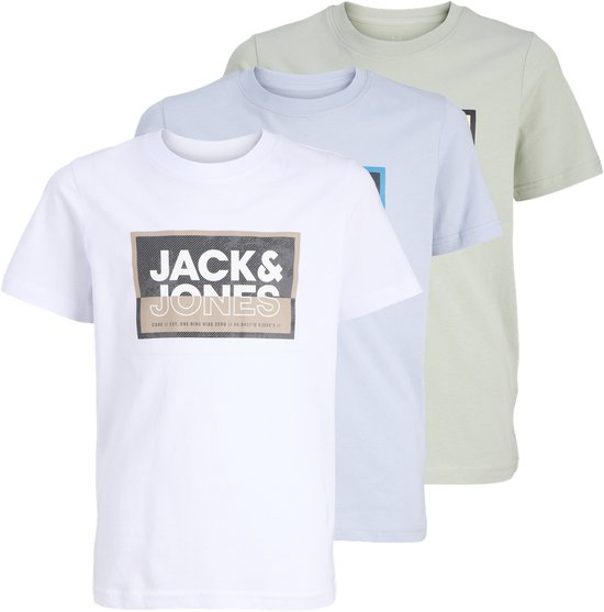 JACK&JONES - JCOLOGAN SS24 TEE SS CREW NECK 3PK JNR - Jongens - T-shirts