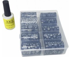 Nagel transfer folie nail art set inclusief lijm - Nagel Folie met Lijm | Nail Foils with Glue