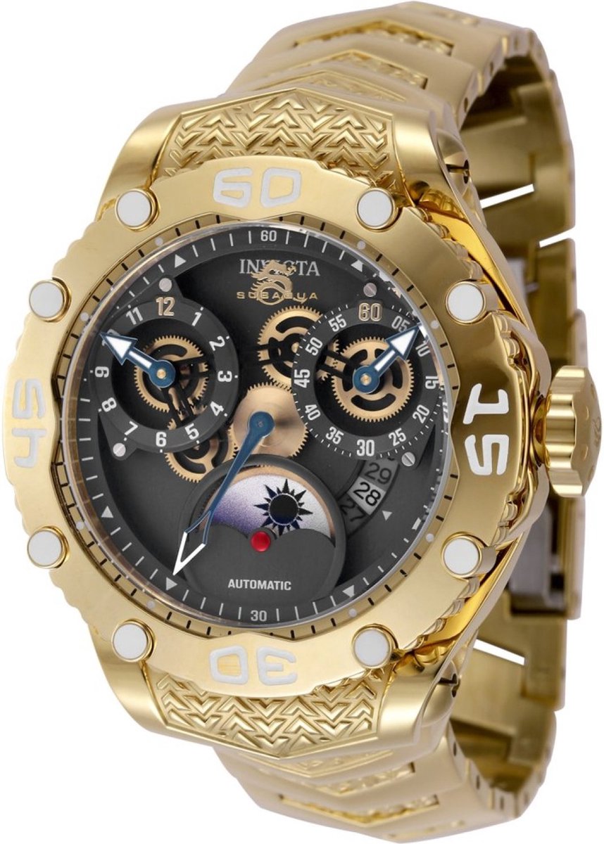 Invicta Subaqua - Noma VIII 47569 Heren Horloge - Waterdicht - Analoog - Automatisch Uurwerk - Roestvrij Staal met grijze Wijzerplaat - 48mm