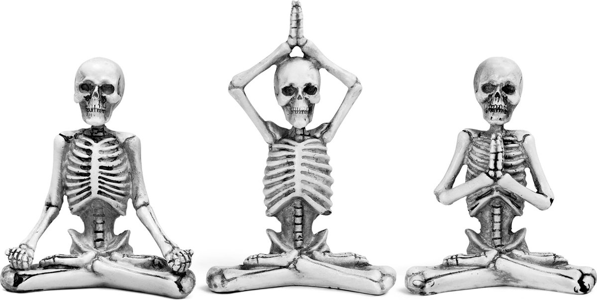 La'Moussawi ® Unieke Skeletyogafiguren Set voor Decoratie en Cadeaus