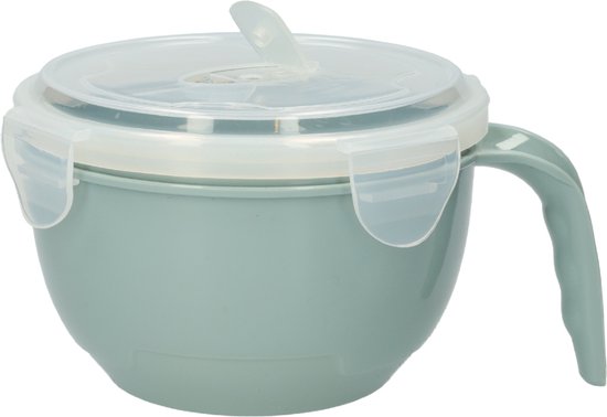 Sistema Magnetron Soep Mok met Deksel en Steam Release Vent, Vaatwasmachinebestendig, 22oz, Rood Sistema Magnetron Soep Mok met Deksel en Steam Release Vent, Vaatwasmachinebestendig, 22oz, Rood