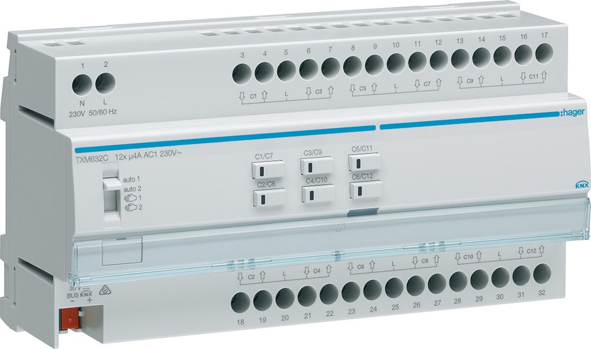 Hager TXM632C HAG KNX JALOEZIE-ACT 12V 230V