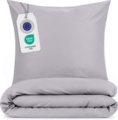 Blumtal Evolon® Housse de couette avec Kussensloop - Anti-Allergique - Contre les acariens - 200 x 200 cm - 2 Taies d'oreiller 80 x 80 cm - Grijs