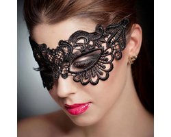 Zwart Koningin Kant Masker – Elegante Borduren Applicatie voor Halloween, Maskerade Feest, Bruiloft, Carnaval en Kostuum Party