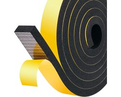 Zacht rubberen afdichtingsstrip - pakking geluidsisolatie zelfklevende tape - 25 mm x 10 mm x 2 m - voor deur raam airconditioner weerstrippen geluidsisolatie, 1 rollen