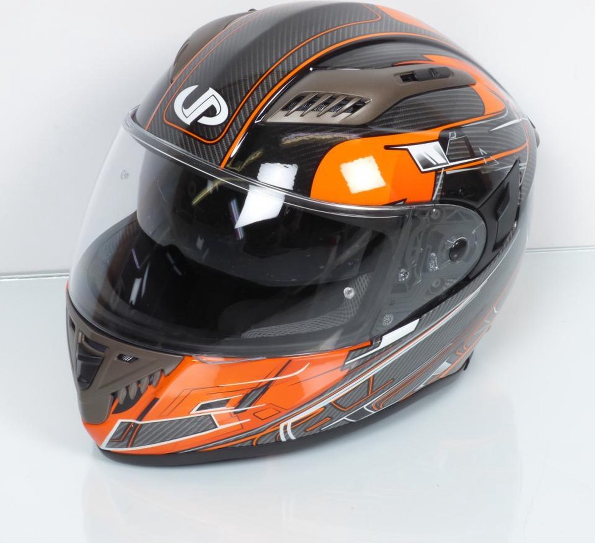integraalhelm omhoog voor mannen / vrouwen maat xs ultralicht sport oranje / 53-54cm nieuw