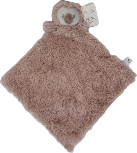 Knuffeldoekje baby en peuter - Kraamcadeau - Knuffeldoek met een uil als dierenvriendje - vierkant 30x30 cm - oud roze - Knuffelzacht — afbeelding 3