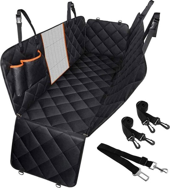 Housse de siège de voiture imperméable pour hamac pour chien avec poches de fenêtre en filet pour la Protection du siège arrière - Ruiqas