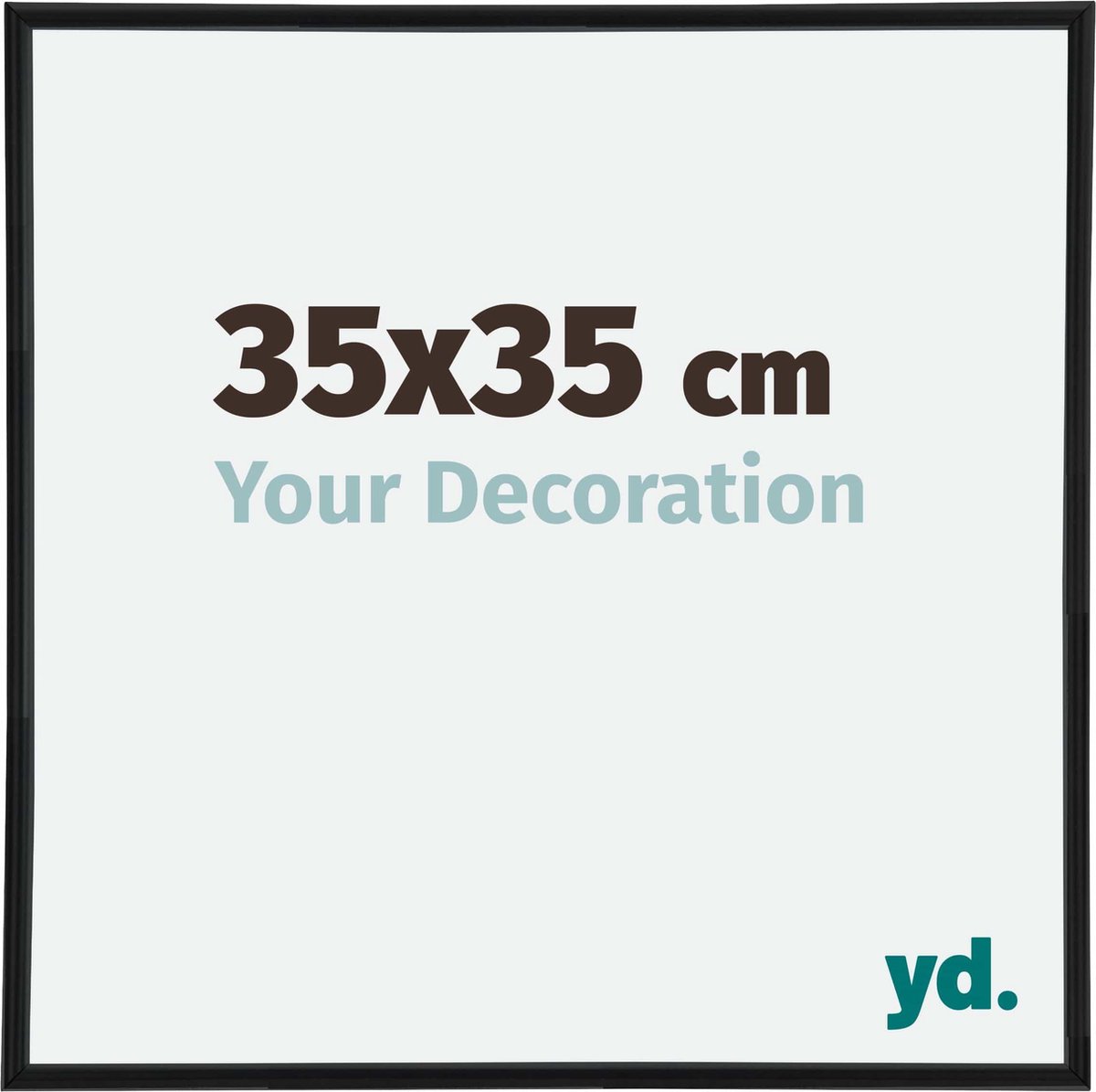Your Decoration - Fotolijst 35x35 cm - Kunststof - Zwart Mat - Annecy