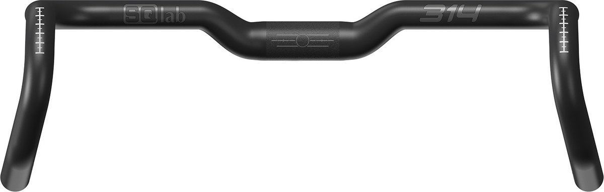 SQlab Handlebar 314 Gravel Fietsstuur - 400 mm Breed - 120 mm Drop - 14° Flare - Mountainbikestuur - Geschikt voor Gravelbikes - Ergonomisch Ontwerp - Zwart