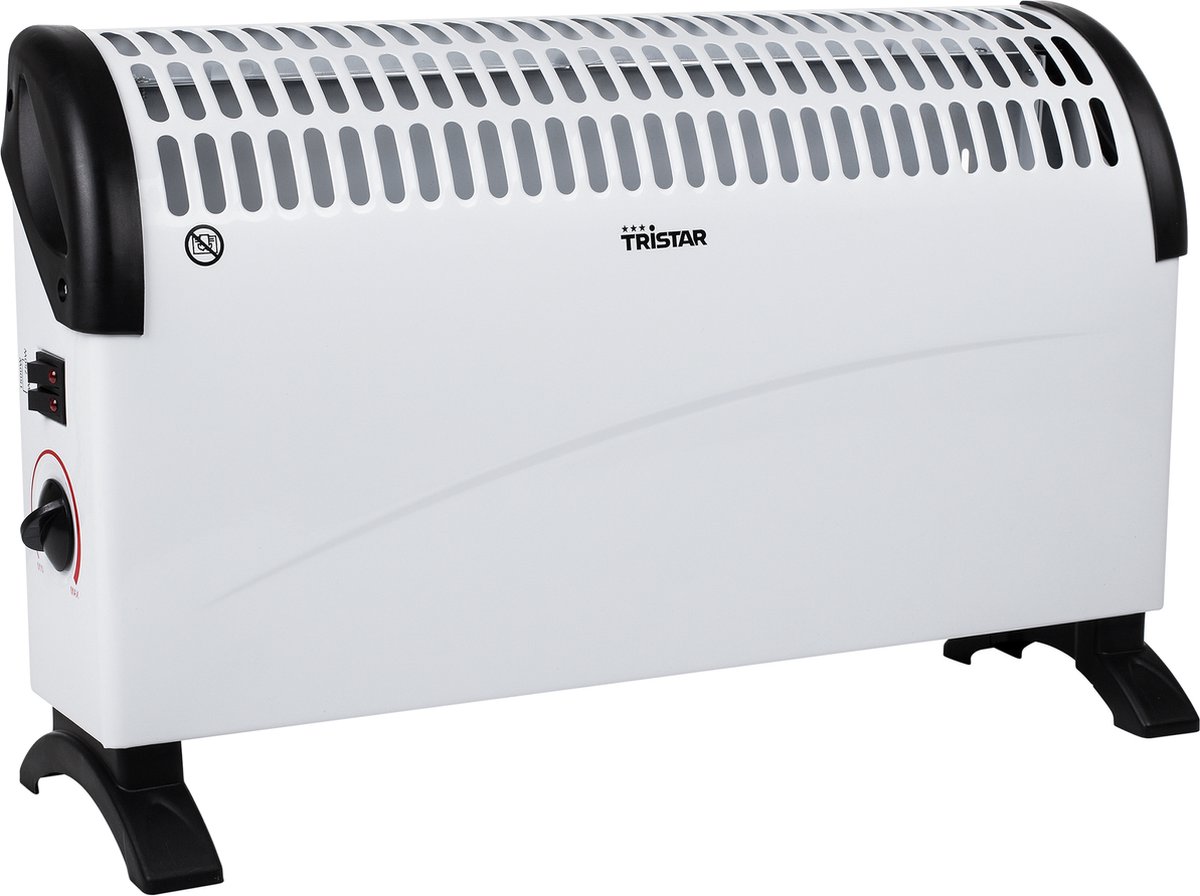 Elektrisch kachel - Tristar KA-5911 - Convector kachels - Verwarming electrisch - 2 warmtestanden - 750/1500 Watt - Oververhittingsbeveiliging - Regelbare thermostaat - Wit op Prijzenvolger.com