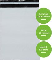 100 pièces - Sacs d'expédition vêtements de boutique en ligne - 260 x 350 mm - Extra fort