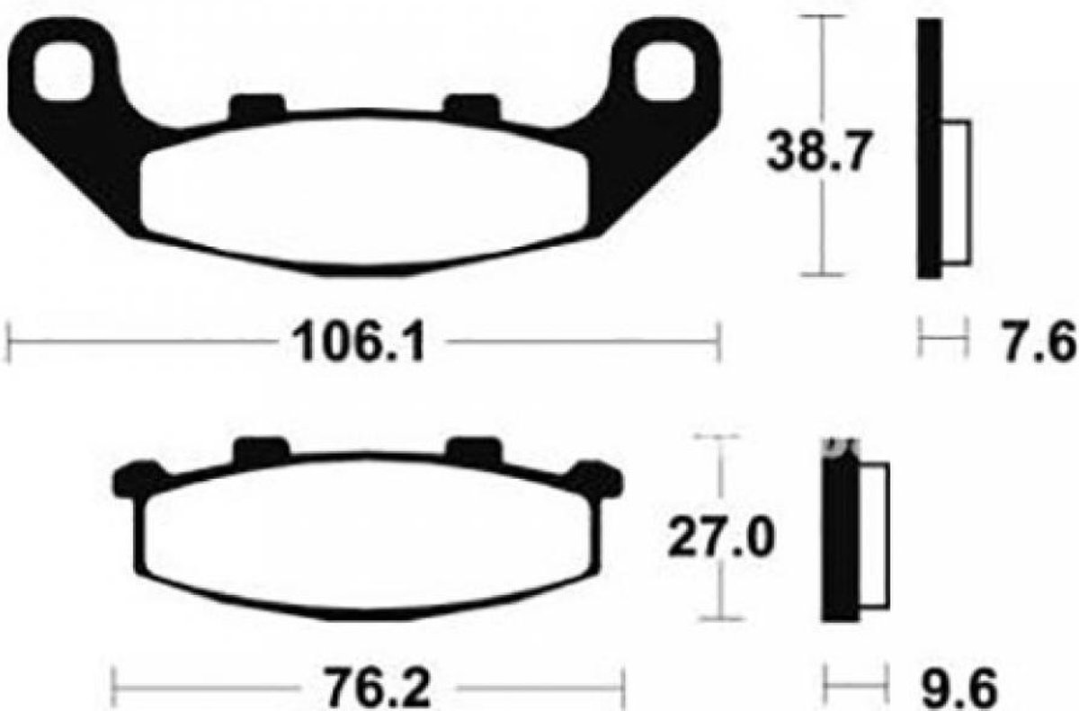 bendix remblokje voor motor kawasaki 500 gpz 1997 tot 2006 mf115 nieuw