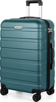 TAN.TOMI Koffer - 65L Reiskoffer met 4 wielen - Handbagage Ruimbagage - Cijferslot - Reiskoffer - Trolley Koffer met Wielen - Licht donkergroen