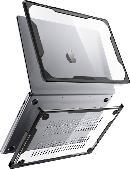 Geschikt voor MacBook Air 13,6 inch Cover - Hoesje geschikt voor MacBook Air 13,6 inch (2022-2026) - Hybride Armor Hardcase - MacBook Air M5 A3449 / M4 A3240 / M3 A3113 / M2 A2681