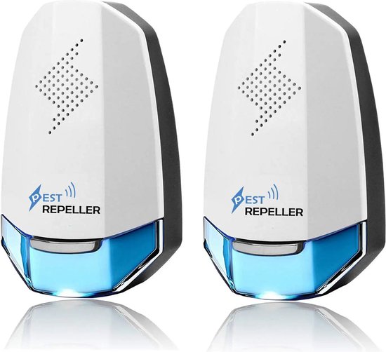 Laavir® Ultrasone Muizenverjager & Ongediertebestrijder – Set van 2 – Stil & Effectief – Insectenverjager – Veilig & Chemievrij – Groot Bereik tot 120 m² per apparaat – Pest Repeller