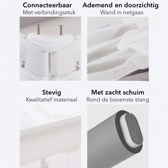 Barrière de lit 200 cm de long, max 70 cm de haut - Barrière de lit réglable design - Bord de lit - Tour de lit pour lits - Pas pour sommiers tapissiers - CUTE & KEPPE