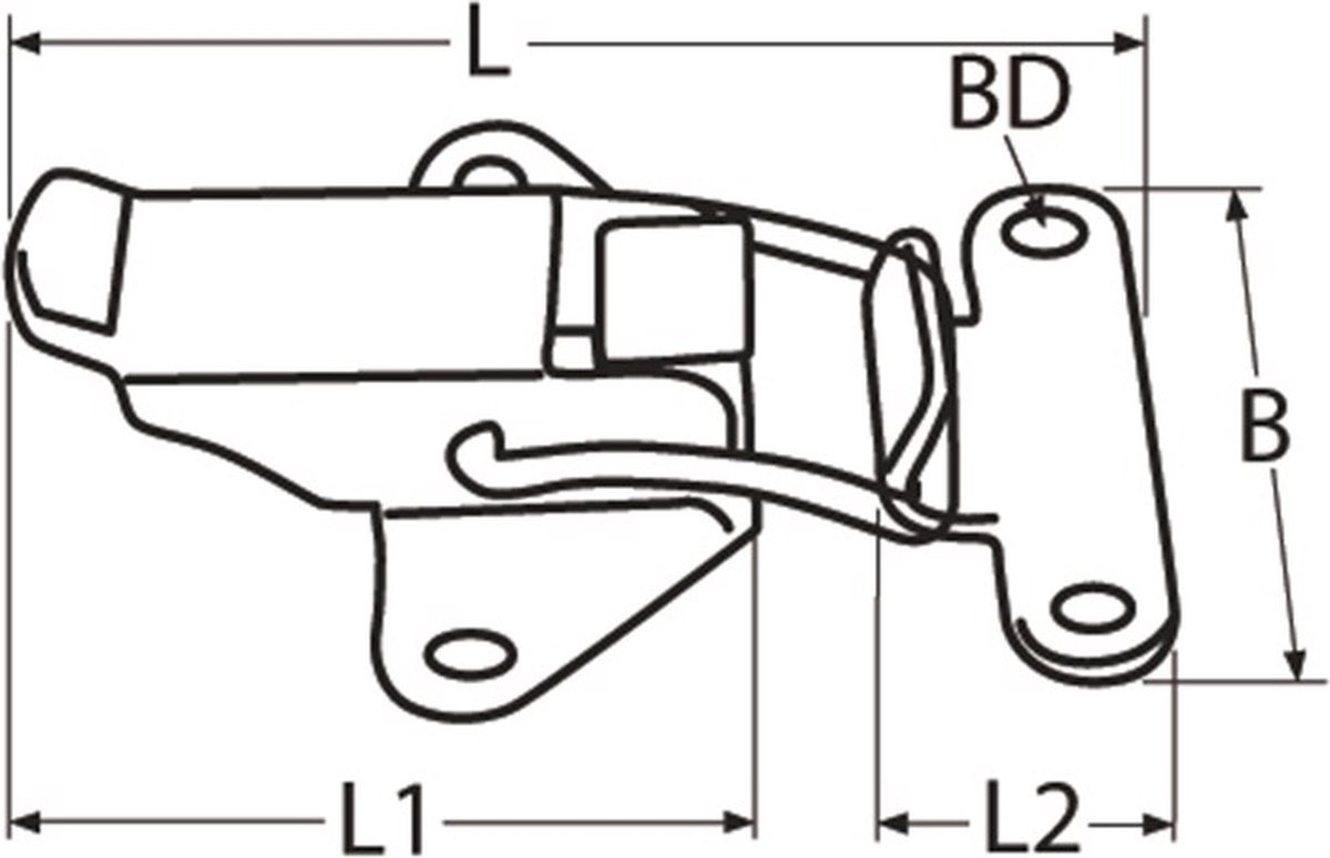 Spansluiting 46 mm RVS-304 (A2)