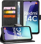 Hoesje geschikt voor Xiaomi Redmi 14C / Redmi A4 / Poco C75 - Portemonnee Book Case Zwart