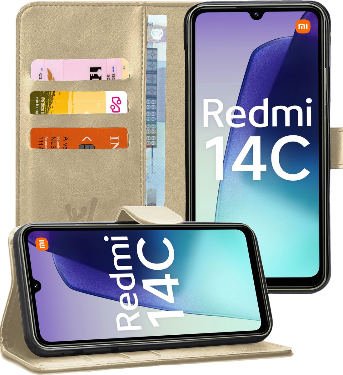 Étui Livre Style Flip Pour Motorola Edge 30 Neo - Pochette Rabat Magnétique Couleur Or | Protection élégante
