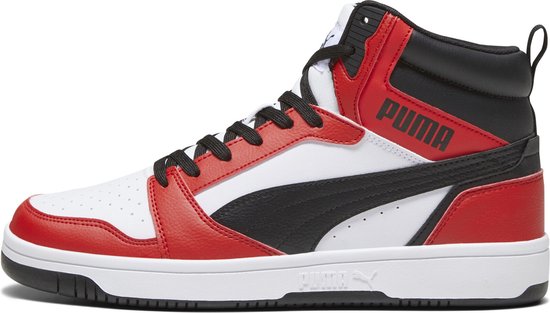 PUMA Rebound v6 Unisex Sneakers – PUMA White-PUMA Black-For All Time Red