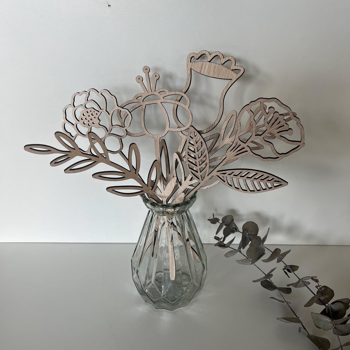Houten bloemen