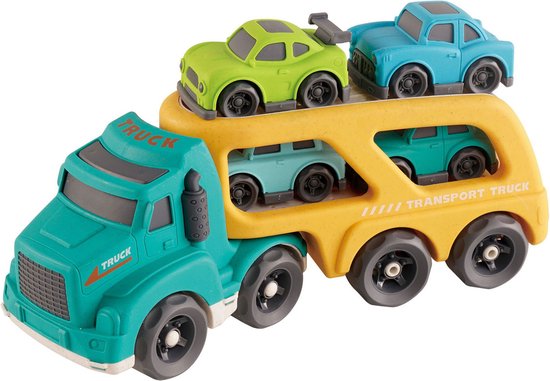 Bio-plastic Transporter Vrachtwagen met 4 Auto's