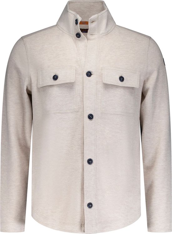 NZA - Wit katoenen overshirt - Powder Sand