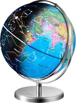 Globe lumineux Collox avec support 2268 cm - Globe terrestre éducatif - Avec 88 constellations et centaines d'étoiles éclairage LED - Rotation 720 degrés