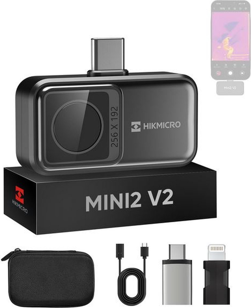 Hikmicro Mini2-V2 - warmtebeeldcamera - voor iOS en Android - 256x192 pixels - tot 400°C