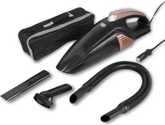 Kruimeldief Auto Stofzuiger Bedraad Zwart/Roze HEPA Filter - Kruimeldief - €35,00