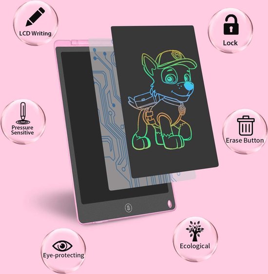 Magnetisch tekenbord Magische borden voor kinderen, Reisformaat Kleurrijk Schrijfbord Tekenbord Magnetisch Magisch Tekenbord Creatief Speelgoed met 3 Stempels voor 3 4 5 jaar oud, Blauw