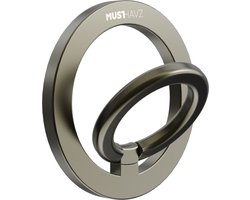 Musthavz MagLoop Ring Stand MagSafe – Magnetische Telefoon Ringhouder & Standaard – Titanium Natural – Compatibel met MagSafe