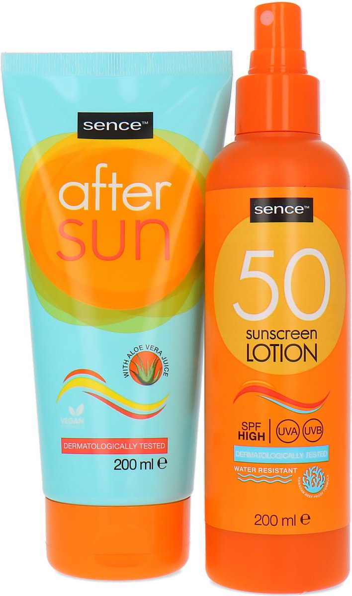 Goedkoopste Sence Sunscreen Lotion SPF 50 Aftersun - 2 x 200 ml