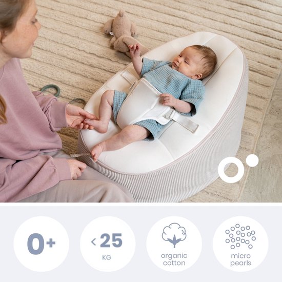 Doomoo Seat'n Grow - De Comfortabele en Evoluerende Zitzak voor Je Baby - Van Geboorte tot 25 kg - Oeko-tex microbeads Sand van Merkloos — afbeelding 3