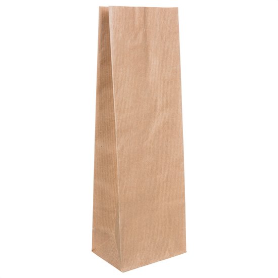 100x Blokbodemzakjes 105 + 65 x 300 mm Bruin Kraft Papier Voedselveilig Volledig Recyclebaar - Duurzaam - Blokbodem Stazak - Voedsel Verpakking - Rechthoekige Zak - Traktatie Zakje - Cadeauzakjes