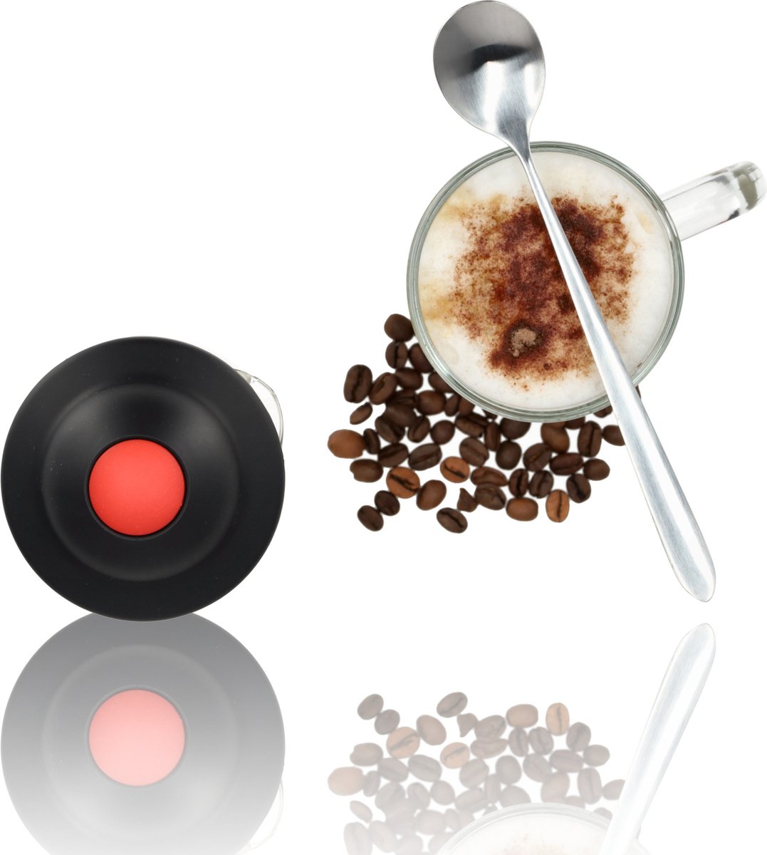 Elektrische Melkopschuimer RVS – Draadloos en BPA-vrij – Voor Warme en Koude Melk – Latte en Cappuccino Schuimer – Met Anti-Aankoek Glaskan — cadeau in Kookcadeaus - foto 7